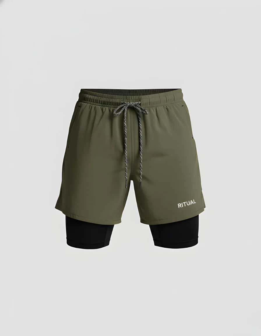 RITUAL 2 in 1 RUNNING SHORTS