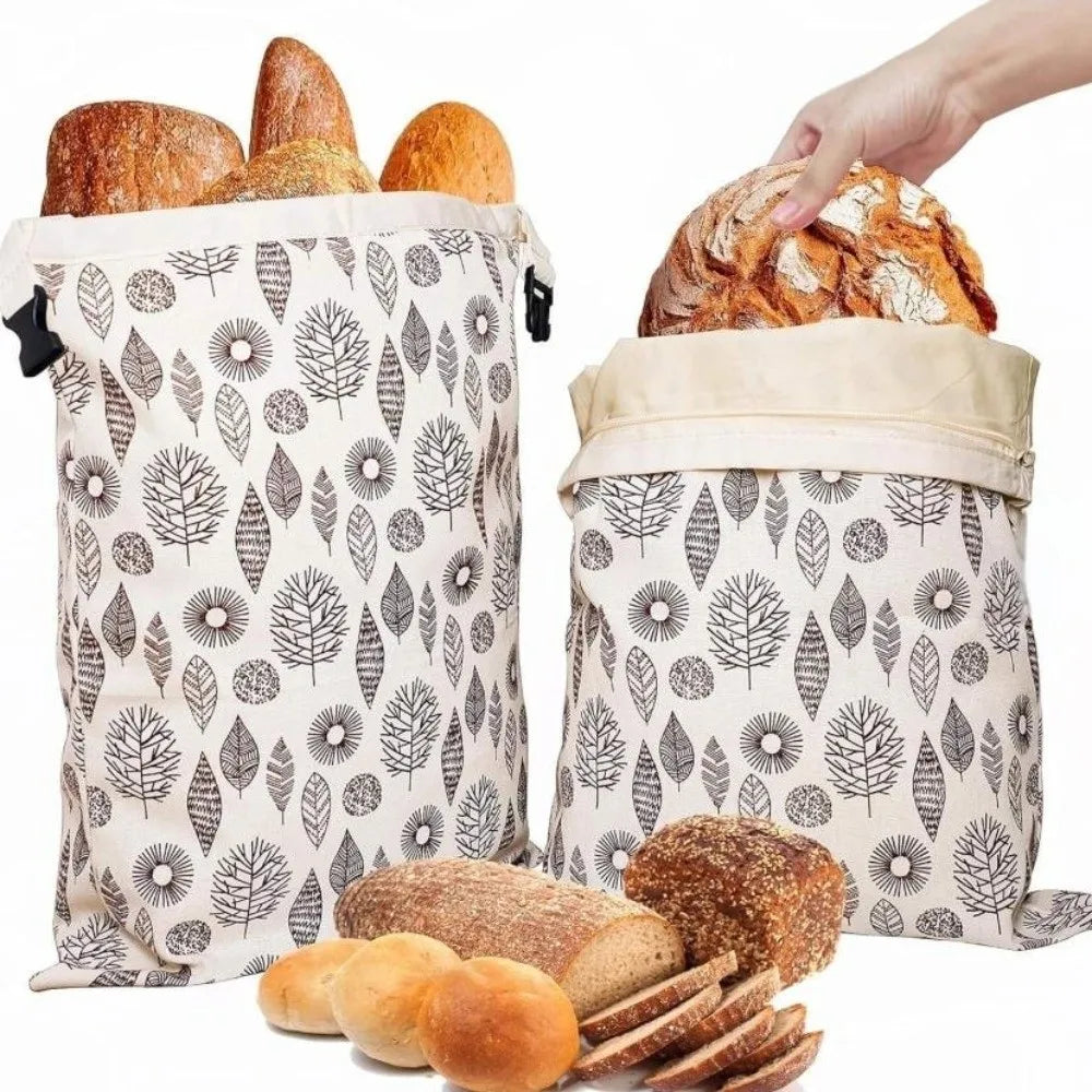 New Reusable Beeswax Bread Bags Beeswax Coated Lock Closure Bread
