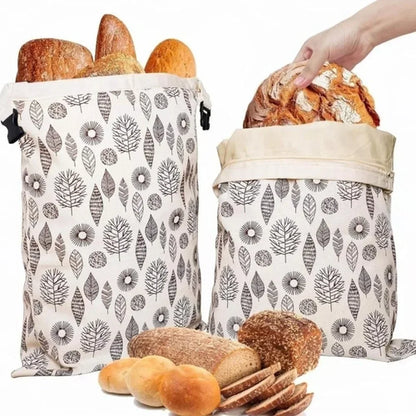 New Reusable Beeswax Bread Bags Beeswax Coated Lock Closure Bread