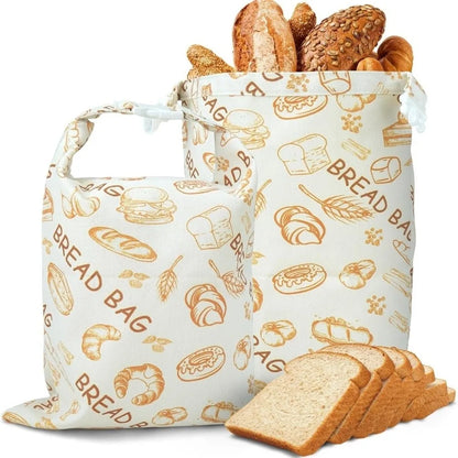 New Reusable Beeswax Bread Bags Beeswax Coated Lock Closure Bread