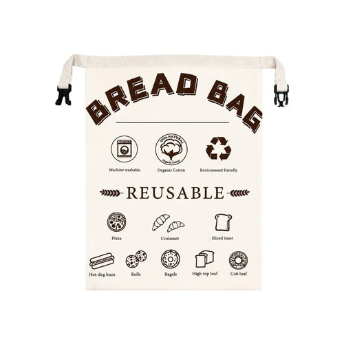 New Reusable Beeswax Bread Bags Beeswax Coated Lock Closure Bread