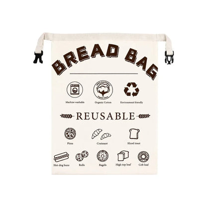 New Reusable Beeswax Bread Bags Beeswax Coated Lock Closure Bread