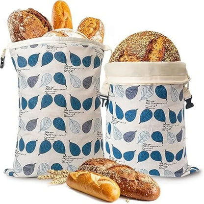 New Reusable Beeswax Bread Bags Beeswax Coated Lock Closure Bread