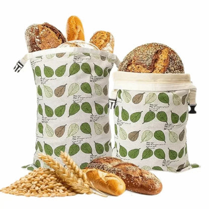New Reusable Beeswax Bread Bags Beeswax Coated Lock Closure Bread