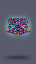 Women's hot orchid kaleidoscope running shorts