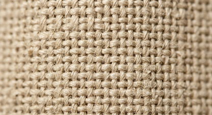 Close-up texture of the natural cotton and beeswax fabric